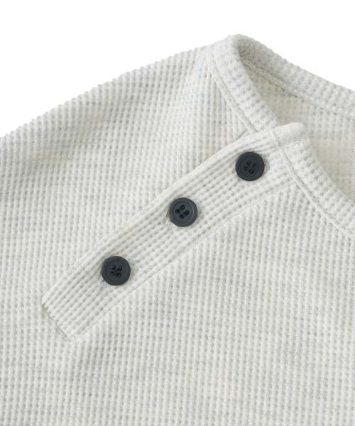 ANALOG MOOD(アナログムード)の「ヴィンテージモダンヘンリーネック長袖Tシャツ(オートミール)(Tシャツ/カットソー・メンズ・その他・FREE)」の6枚目の写真