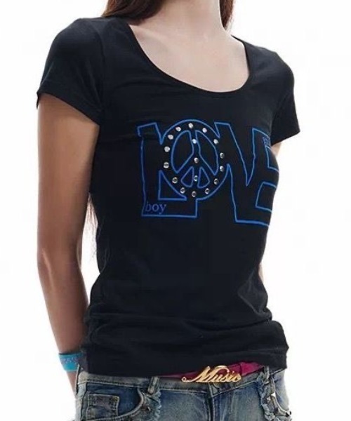 ViViDAY(ビビデー)の「LOVE英字ロゴプリントtシャツ(Tシャツ/カットソー・レディース・ブラック/グレー・M)」の16枚目の写真