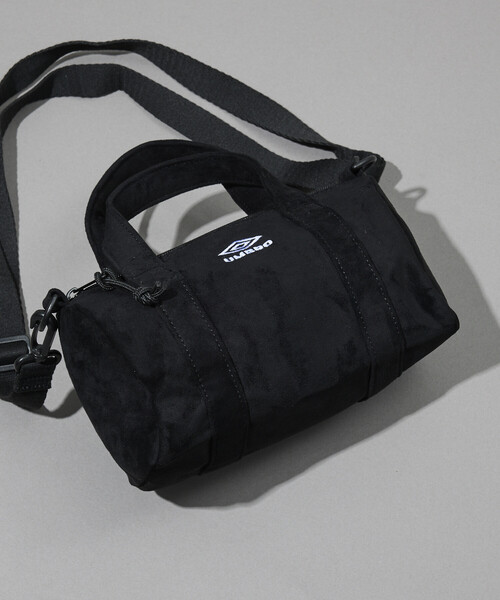 UMBRO(アンブロ)の「UMBRO/アンブロ SP BRUSHED BOSTON MINI BAG/別注 ブラッシュド ボストンミニバッグ(ショルダーバッグ・メンズ・ダークブラウン/ブラック・ONE SIZE)」の4枚目の写真