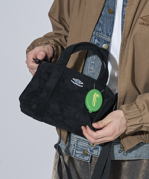 UMBRO(アンブロ)の「UMBRO/アンブロ SP BRUSHED BOSTON MINI BAG/別注 ブラッシュド ボストンミニバッグ(ショルダーバッグ・メンズ・ダークブラウン/ブラック・ONE SIZE)」の13枚目の写真