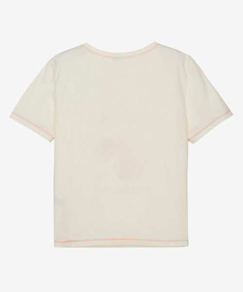 MIND BRIDGE WOMEN（マインドブリッジウーマン）の「[W]ステッチ配色グラフィックTシャツ - 2カラー MYTS3208（Tシャツ/カットソー・レディース・オレンジ/グリーン・55）」の5枚目の写真