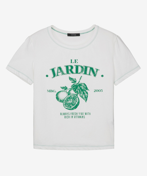 MIND BRIDGE WOMEN（マインドブリッジウーマン）の「[W]ステッチ配色グラフィックTシャツ - 2カラー MYTS3208（Tシャツ/カットソー・レディース・オレンジ/グリーン・55）」の6枚目の写真