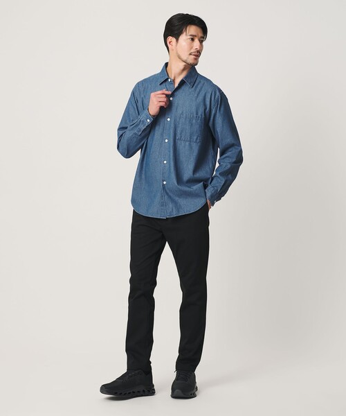 BEAUTY&YOUTH UNITED ARROWS(ビューティーアンドユースユナイテッドアローズ)の「【WEB限定 WARDROBE SMART】デニムシャツ(シャツ/ブラウス・メンズ・ネイビー/コバルトブルー・XL/L/M/S)」の3枚目の写真