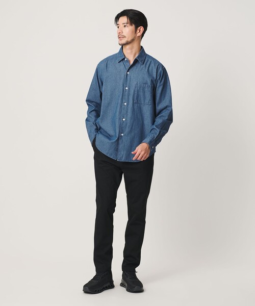 BEAUTY&YOUTH UNITED ARROWS(ビューティーアンドユースユナイテッドアローズ)の「【WEB限定 WARDROBE SMART】デニムシャツ(シャツ/ブラウス・メンズ・ネイビー/コバルトブルー・XL/L/M/S)」の7枚目の写真