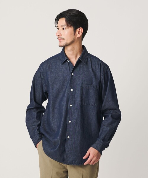 BEAUTY&YOUTH UNITED ARROWS(ビューティーアンドユースユナイテッドアローズ)の「【WEB限定 WARDROBE SMART】デニムシャツ(シャツ/ブラウス・メンズ・ネイビー/コバルトブルー・XL/L/M/S)」の11枚目の写真