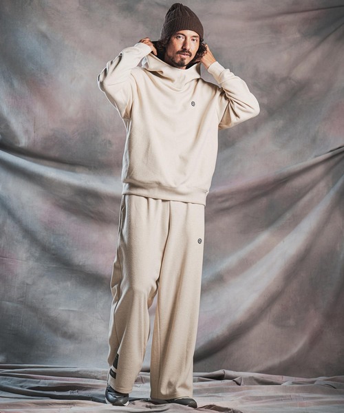 ANGENEHM(アンゲネーム)の「mpa4193-Wool-Blend Bonded Hooded Pullover プルオーバーパーカー(AG07-010acg)(パーカー・メンズ・グレー/ブラック/ライトベージュ・L/M/S)」の20枚目の写真