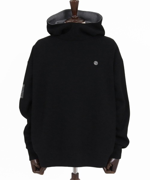 ANGENEHM(アンゲネーム)の「mpa4193-Wool-Blend Bonded Hooded Pullover プルオーバーパーカー(AG07-010acg)(パーカー・メンズ・グレー/ブラック/ライトベージュ・L/M/S)」の13枚目の写真