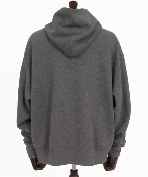 ANGENEHM(アンゲネーム)の「mpa4193-Wool-Blend Bonded Hooded Pullover プルオーバーパーカー(AG07-010acg)(パーカー・メンズ・グレー/ブラック/ライトベージュ・L/M/S)」の4枚目の写真