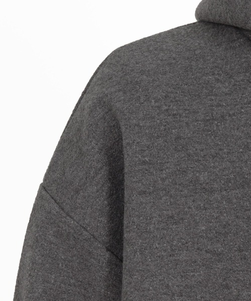 ANGENEHM(アンゲネーム)の「mpa4193-Wool-Blend Bonded Hooded Pullover プルオーバーパーカー(AG07-010acg)(パーカー・メンズ・グレー/ブラック/ライトベージュ・L/M/S)」の6枚目の写真
