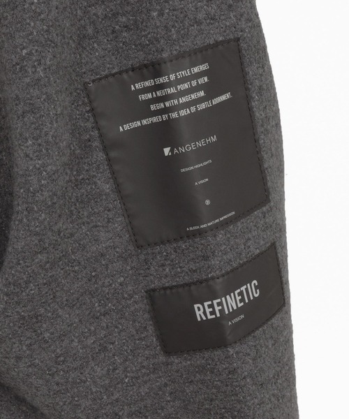 ANGENEHM(アンゲネーム)の「mpa4193-Wool-Blend Bonded Hooded Pullover プルオーバーパーカー(AG07-010acg)(パーカー・メンズ・グレー/ブラック/ライトベージュ・L/M/S)」の8枚目の写真