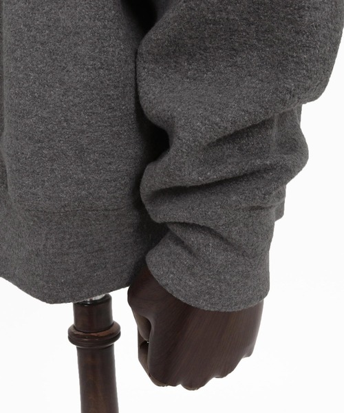 ANGENEHM(アンゲネーム)の「mpa4193-Wool-Blend Bonded Hooded Pullover プルオーバーパーカー(AG07-010acg)(パーカー・メンズ・グレー/ブラック/ライトベージュ・L/M/S)」の9枚目の写真