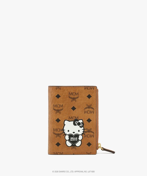 MCM（エムシーエム）の「MCM x HELLO KITTY 二つ折りジップカードウォレット（財布・レディース・ベージュ/ライトピンク/ブラック・ONE SIZE）」の2枚目の写真