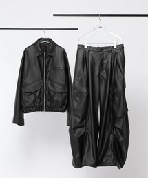 HARE（ハレ）の「【合成皮革】【SET UP対応】レザーマルチレイヤーカーゴパンツ(HARE)（カーゴパンツ）」