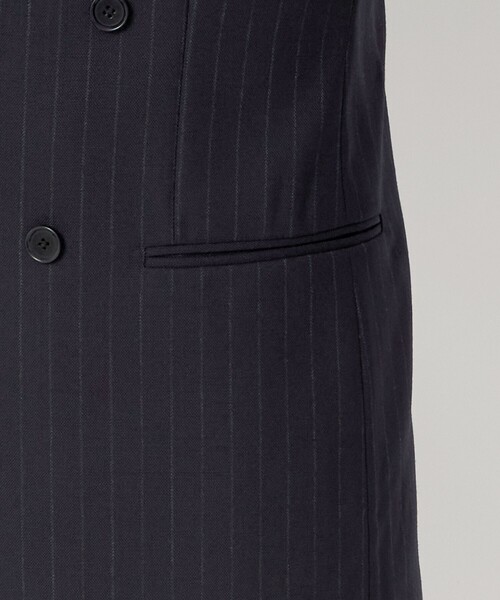 UNITED ARROWS(ユナイテッドアローズ)の「ネイビー ストライプ ダブル 6ボタン スーツ MCーMODEL ヨコストレッチ(セットアップ・メンズ・ネイビー・44/48/46)」の7枚目の写真