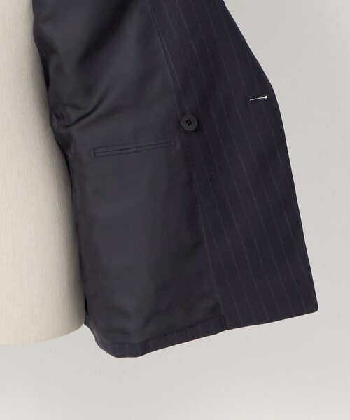 UNITED ARROWS(ユナイテッドアローズ)の「ネイビー ストライプ ダブル 6ボタン スーツ MCーMODEL ヨコストレッチ(セットアップ・メンズ・ネイビー・44/48/46)」の9枚目の写真
