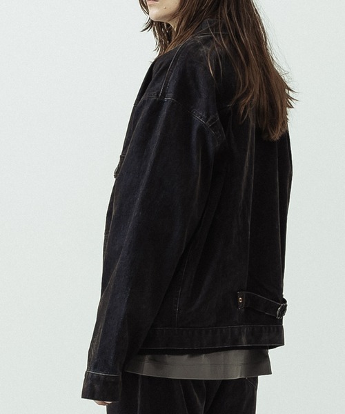 SLICK(スリック)の「【SLICK/スリック】Flock Denim 1st Type Trucker Jacket/フロックデニム 1stタイプトラッカージャケット(デニムジャケット・メンズ・インディゴブルー・1/3/2)」の9枚目の写真