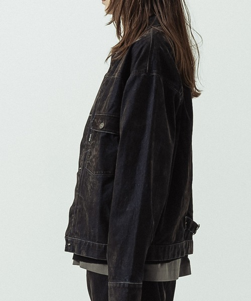 SLICK(スリック)の「【SLICK/スリック】Flock Denim 1st Type Trucker Jacket/フロックデニム 1stタイプトラッカージャケット(デニムジャケット・メンズ・インディゴブルー・1/3/2)」の11枚目の写真