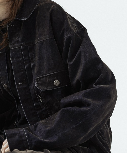 SLICK(スリック)の「【SLICK/スリック】Flock Denim 1st Type Trucker Jacket/フロックデニム 1stタイプトラッカージャケット(デニムジャケット・メンズ・インディゴブルー・1/3/2)」の5枚目の写真