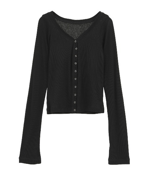 CLANE(クラネ)の「【CLANE/クラネ】CURVED NECK LAYERED SET TOPS/カーブネックレイヤードセットトップス(Tシャツ/カットソー・レディース・ホワイト/ブラック/ピンク・1)」の20枚目の写真