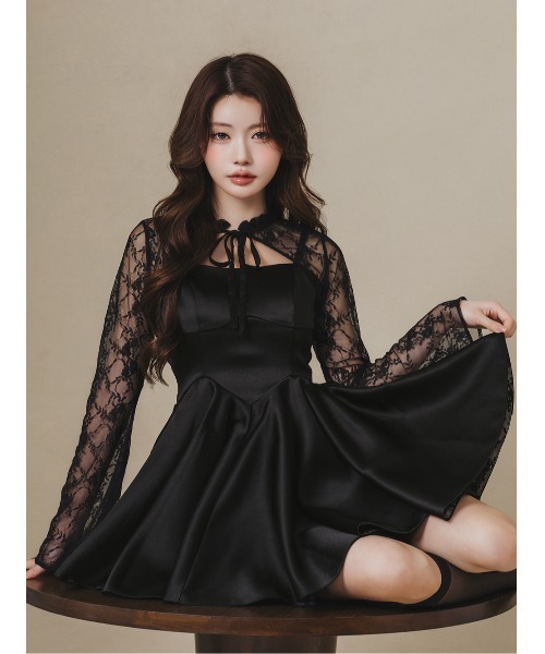 AmeliaMoi(アメリアモワ)の「ノクターンドールドレス(ワンピース・レディース・ブラック/アイボリー・FREE)」の19枚目の写真