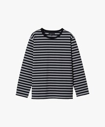 細ボーダー コットン 長袖 Tシャツ "Cool"