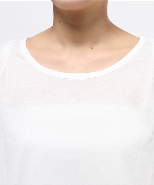 earth music&ecology（アースミュージックアンドエコロジー）の「【2016Summer】ドロップショルダータックプルオーバー（Tシャツ/カットソー・レディース・ブラック/カーキ/ライトグレー/オフホワイト/杢グレー/ブルー・FREE）」の7枚目の写真