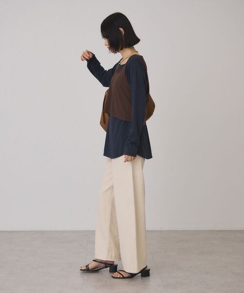 AMERICAN HOLIC(アメリカンホリック)の「シンチバックカーブデニムパンツ(デニムパンツ・レディース・アイボリー/ブラック・M/S/L)」の22枚目の写真