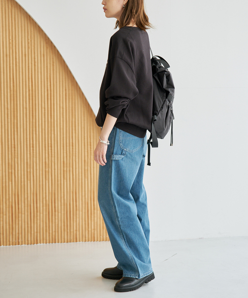 SLOBE IENA(スローブイエナ)の「《WEB限定/追加》フロッキープリントオーバースウェット(スウェット・レディース・アイボリー/ブラック/ホワイト・FREE)」の14枚目の写真