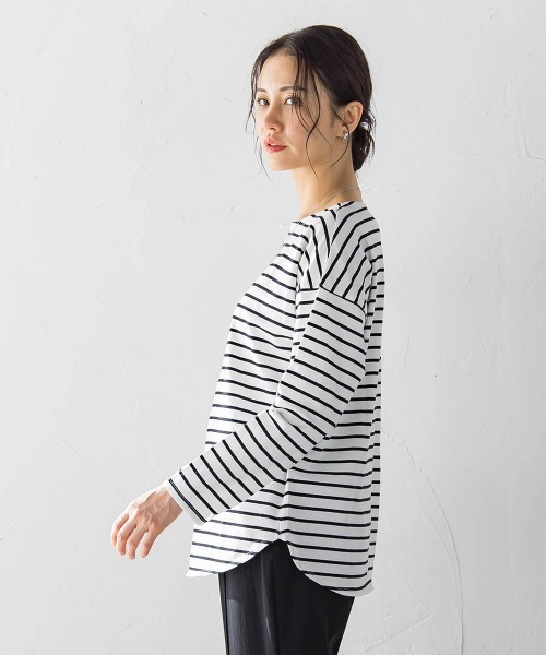LAUTREAMONT（ロートレアモン）の「【skinea】≪着るスキンケア≫プルオーバー（Tシャツ/カットソー・レディース・ホワイト/ホワイト系その他/ブラウン・9号）」の10枚目の写真