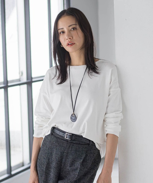 LAUTREAMONT（ロートレアモン）の「【skinea】≪着るスキンケア≫プルオーバー（Tシャツ/カットソー・レディース・ホワイト/ホワイト系その他/ブラウン・9号）」の4枚目の写真