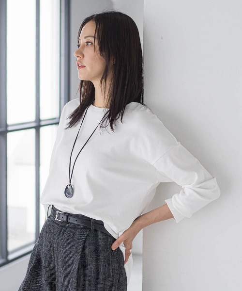 LAUTREAMONT（ロートレアモン）の「【skinea】≪着るスキンケア≫プルオーバー（Tシャツ/カットソー・レディース・ホワイト/ホワイト系その他/ブラウン・9号）」の5枚目の写真