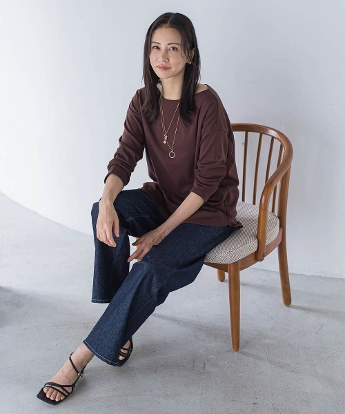 LAUTREAMONT（ロートレアモン）の「【skinea】≪着るスキンケア≫プルオーバー（Tシャツ/カットソー・レディース・ホワイト/ホワイト系その他/ブラウン・9号）」の9枚目の写真