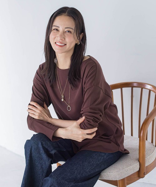 LAUTREAMONT（ロートレアモン）の「【skinea】≪着るスキンケア≫プルオーバー（Tシャツ/カットソー・レディース・ホワイト/ホワイト系その他/ブラウン・9号）」の7枚目の写真