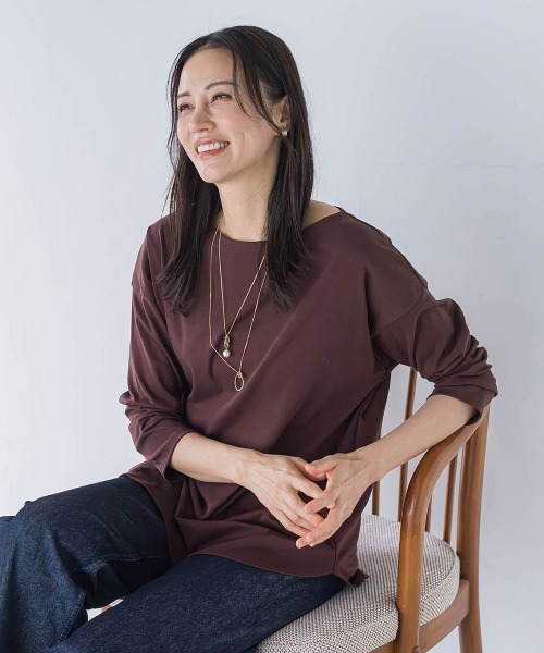 LAUTREAMONT（ロートレアモン）の「【skinea】≪着るスキンケア≫プルオーバー（Tシャツ/カットソー・レディース・ホワイト/ホワイト系その他/ブラウン・9号）」の8枚目の写真