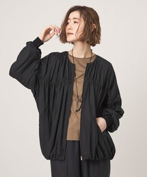 <conte>シャーリング ジップブルゾン