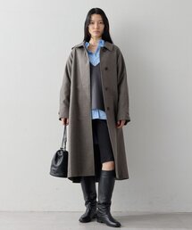 【HERITANOVUM】 ウーステッドウールステンカラーコート