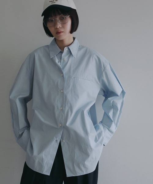 anuke(アンヌーク)の「Basic Over Shirts(シャツ/ブラウス・レディース・ブルー系その他/ホワイト・FREE)」の2枚目の写真