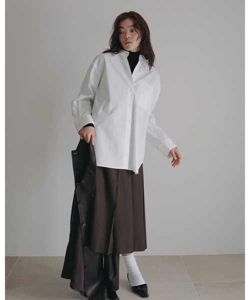anuke(アンヌーク)の「Basic Over Shirts(シャツ/ブラウス・レディース・ブルー系その他/ホワイト・FREE)」の3枚目の写真
