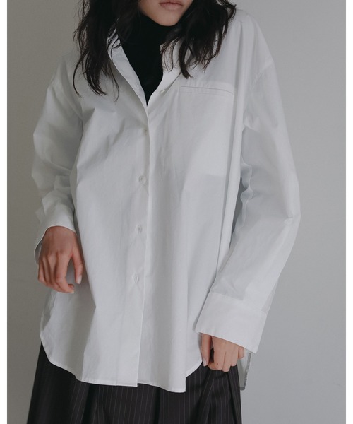 anuke(アンヌーク)の「Basic Over Shirts(シャツ/ブラウス・レディース・ブルー系その他/ホワイト・FREE)」の5枚目の写真