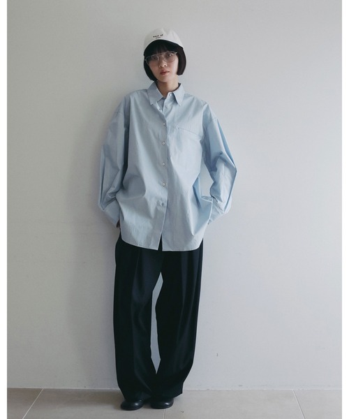 anuke(アンヌーク)の「Basic Over Shirts(シャツ/ブラウス・レディース・ブルー系その他/ホワイト・FREE)」の9枚目の写真