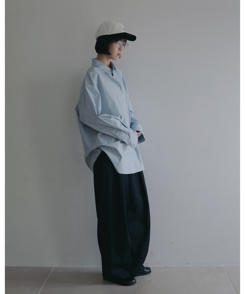 anuke(アンヌーク)の「Basic Over Shirts(シャツ/ブラウス・レディース・ブルー系その他/ホワイト・FREE)」の10枚目の写真