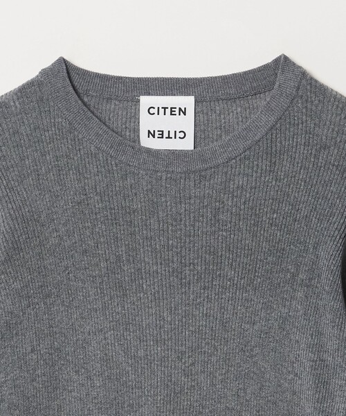 CITEN（シテン）の「＜CITEN＞バイカラーソデフリルニット（ニット/セーター・レディース・グレー系/オフホワイト/ブラック・FREE）」の16枚目の写真