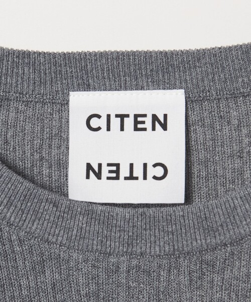 CITEN（シテン）の「＜CITEN＞バイカラーソデフリルニット（ニット/セーター・レディース・グレー系/オフホワイト/ブラック・FREE）」の19枚目の写真