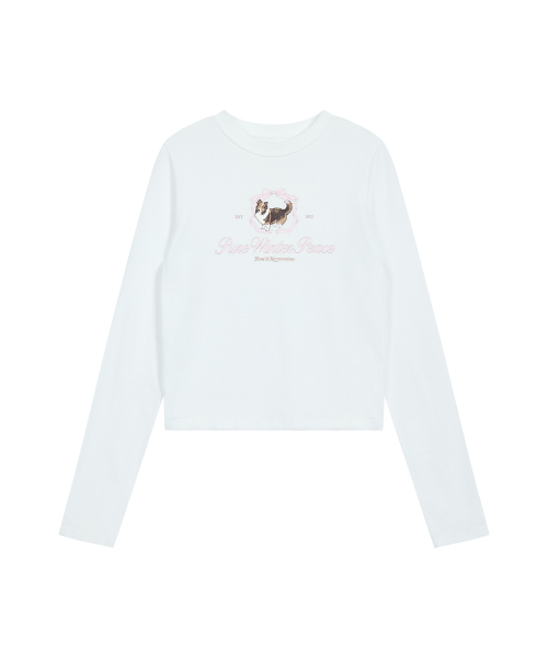 Rest&Recreation(レストアンドレクリエーション)の「RiRi LOGO LONG SLEEVE - WHITE(Tシャツ/カットソー・レディース・その他・ONE)」の1枚目の写真