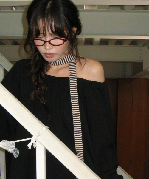 RONRON(ロンロン)の「SHIRRING PUFF LONG SLEEVE BLACK(Tシャツ/カットソー・レディース・その他・FREE)」の2枚目の写真