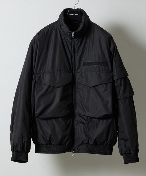 NUMBER (N)INE(ナンバーナイン)の「LIGHTWEIGHT INSULATION NYLON WEP JACKET / ライトウェイト 中綿 撥水 ナイロン スタンドネック ジャケット(ミリタリージャケット・メンズ・ブラック/オリーブ・2/3/4)」の2枚目の写真