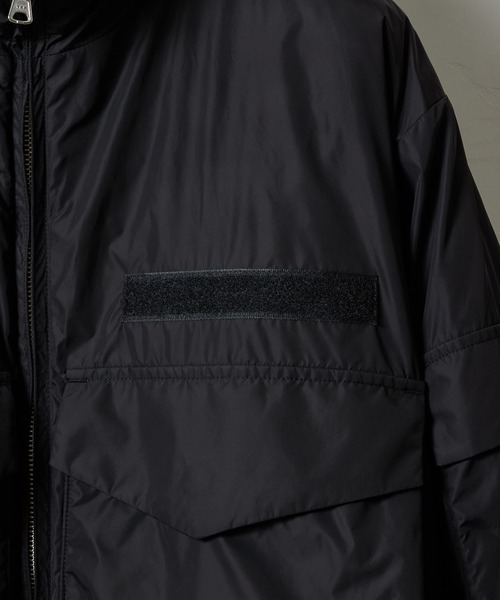 NUMBER (N)INE(ナンバーナイン)の「LIGHTWEIGHT INSULATION NYLON WEP JACKET / ライトウェイト 中綿 撥水 ナイロン スタンドネック ジャケット(ミリタリージャケット・メンズ・ブラック/オリーブ・2/3/4)」の6枚目の写真