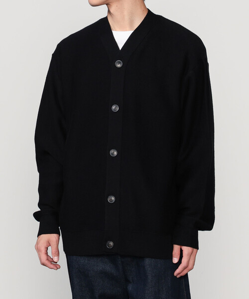 ORCIVAL(オーシバル)の「ORCIVAL | 〈別注〉ウールコットン Vネックカーディガン MEN(カーディガン/ボレロ・メンズ・ブラック/ダークグレー/ブラウン系その他・4/5)」の2枚目の写真