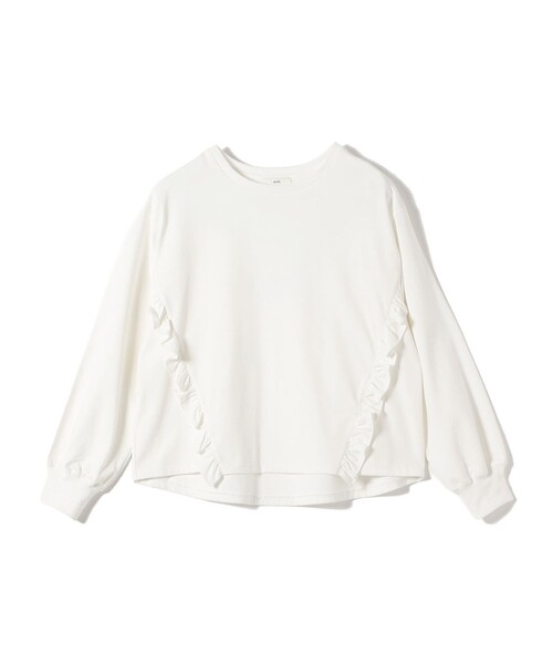 SHIPS(シップス)の「【WEB限定】〈洗濯機可能〉オーガニックコットン フリル ロングスリーブ TEE(Tシャツ/カットソー・レディース・ライラック/ダークグレー/ネイビー/オフホワイト・ONE SIZE)」の16枚目の写真