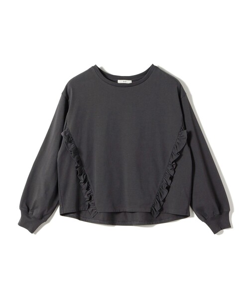 SHIPS(シップス)の「【WEB限定】〈洗濯機可能〉オーガニックコットン フリル ロングスリーブ TEE(Tシャツ/カットソー・レディース・ライラック/ダークグレー/ネイビー/オフホワイト・ONE SIZE)」の18枚目の写真